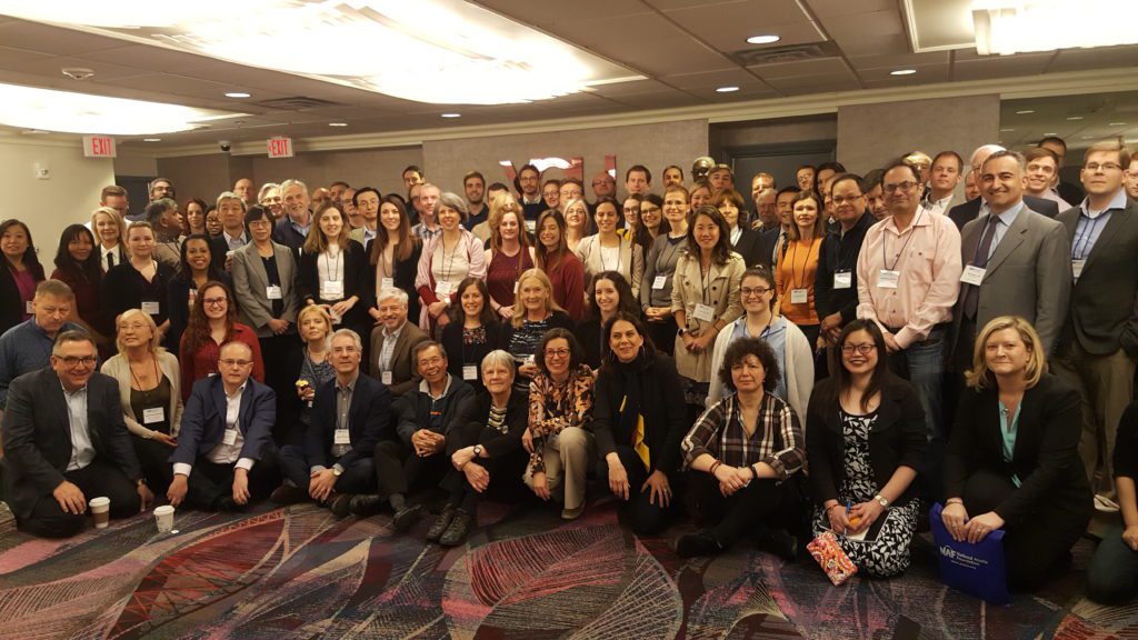 Photo of a large group of Ataxia researchers at a meeting