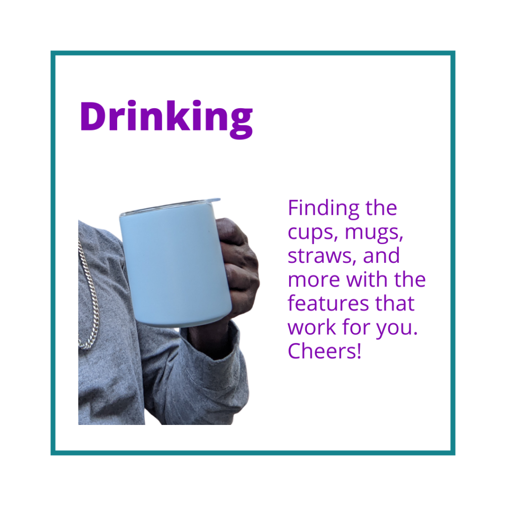 A person is holding a blue mug.